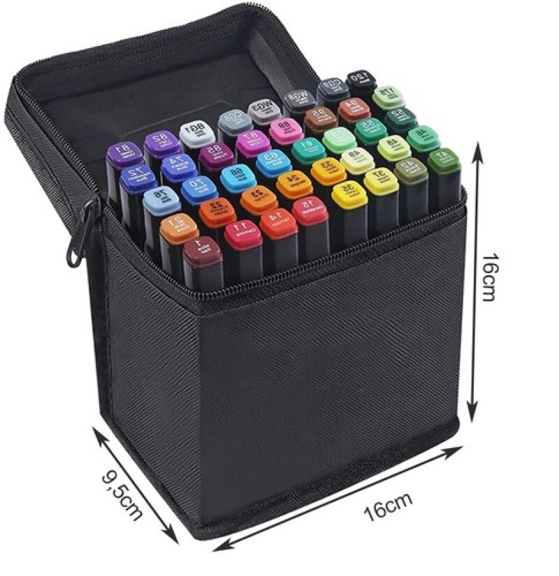 Double-sided markers felt-tip pens, 40 pcs.