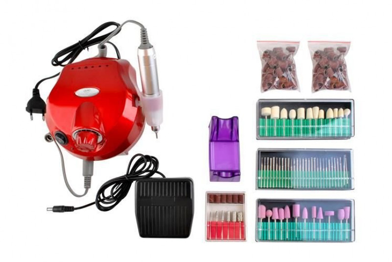 Manicure and pedicure drill apparatus with accessories, 65W (8990)