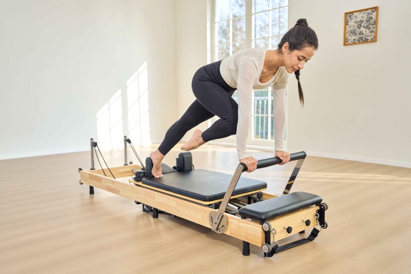 Foldable Solid Wood Pilates Reformer 60R