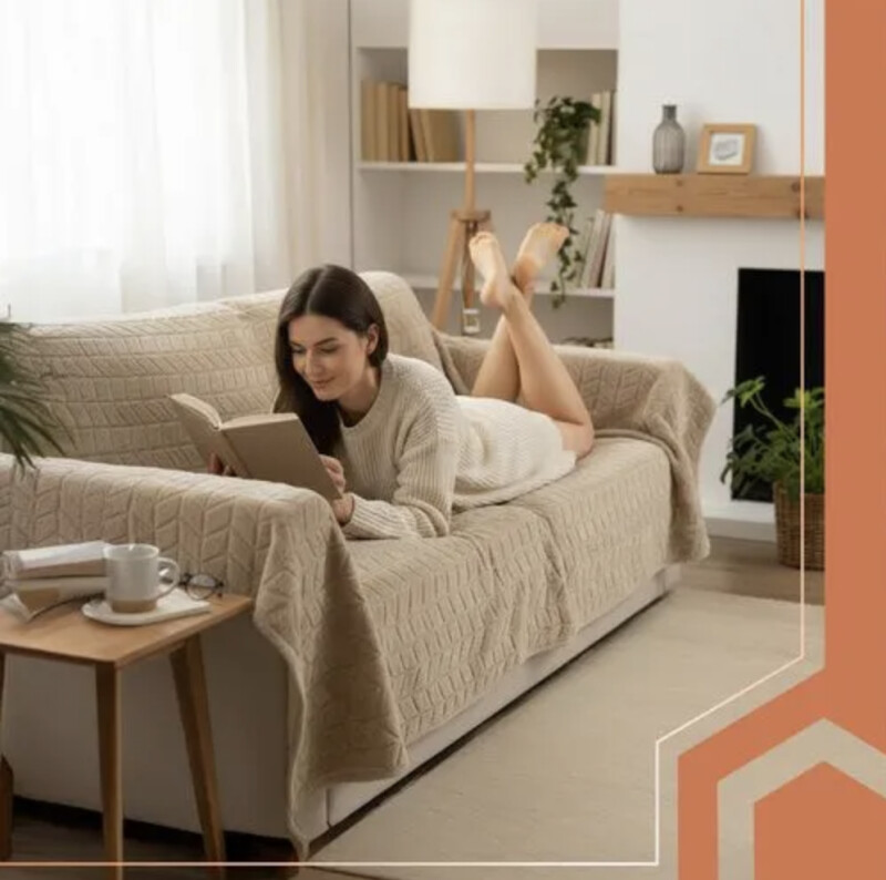 Electric Heated Blanket with 10 modes, 180x130cm, beige