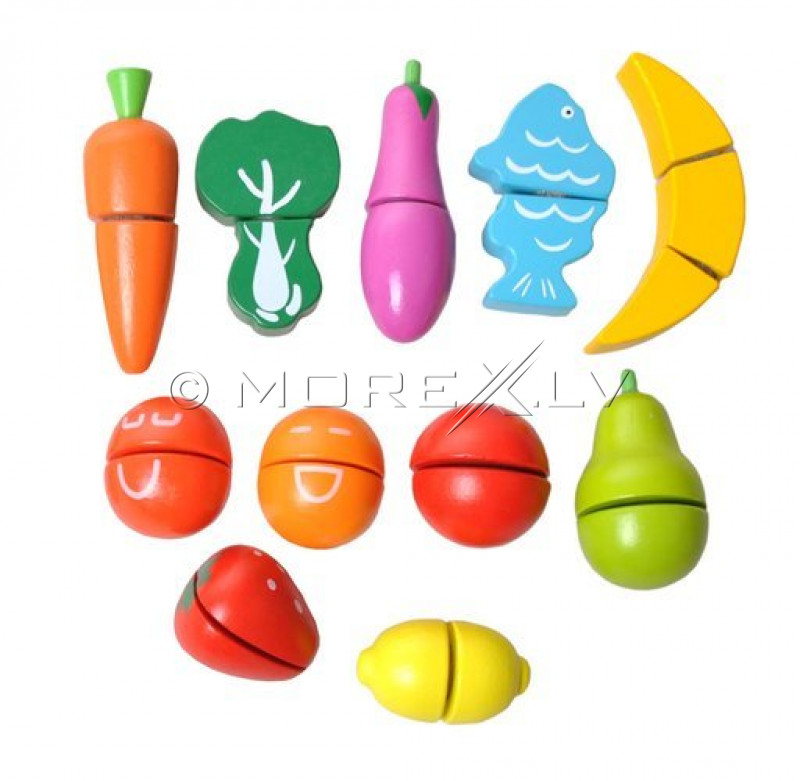 Wooden toy vegetables and fruits, 10765