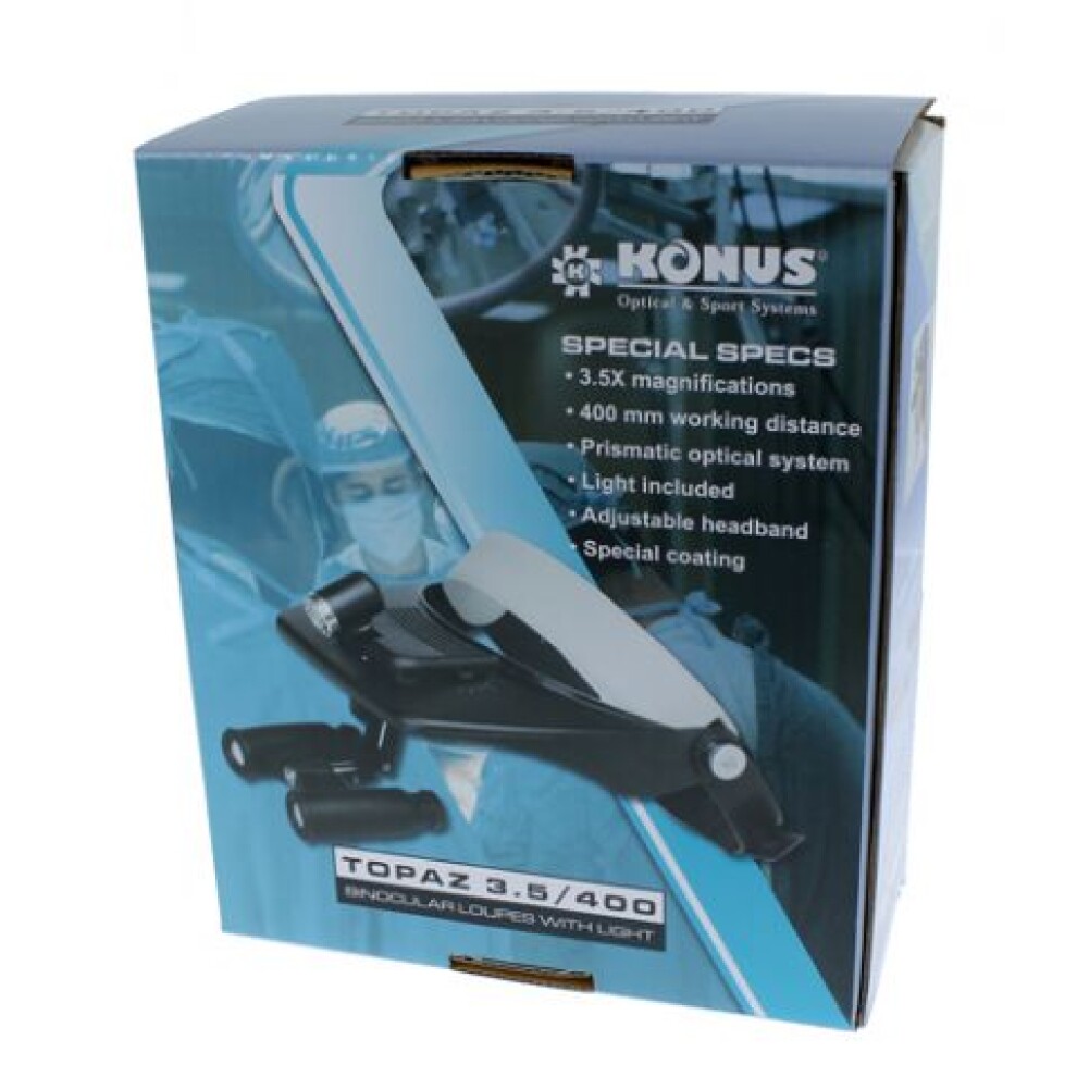 Konus Head MagnifierTopaz Prismatic 3,5x with Illumination