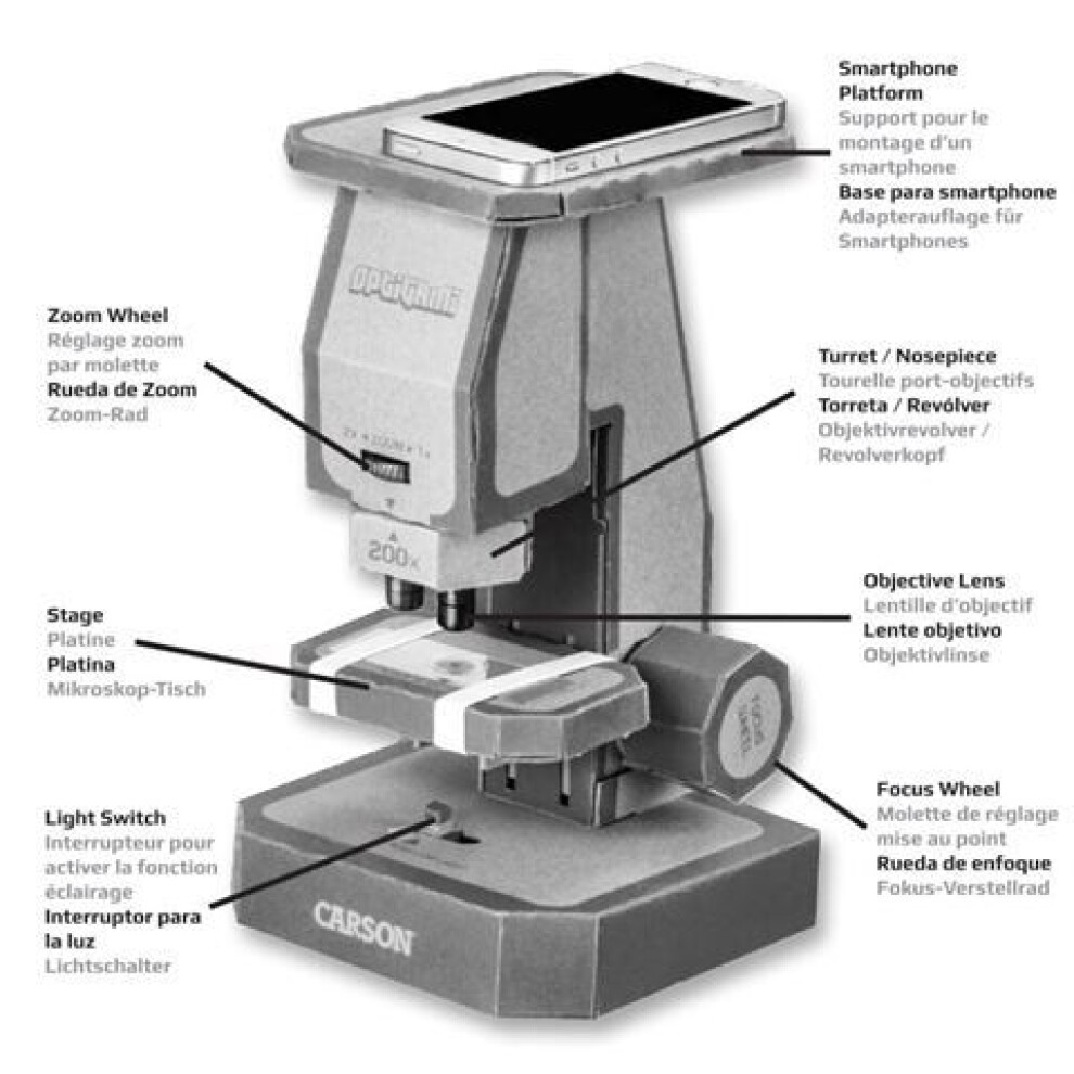 Carson Kids Optigami Build-Your-Own Microscope Kit