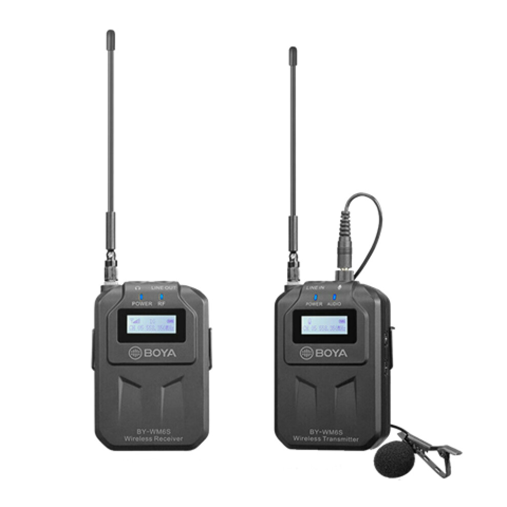 Boya UHF Dual Lavalier Microphone Wireless BY-WM6S