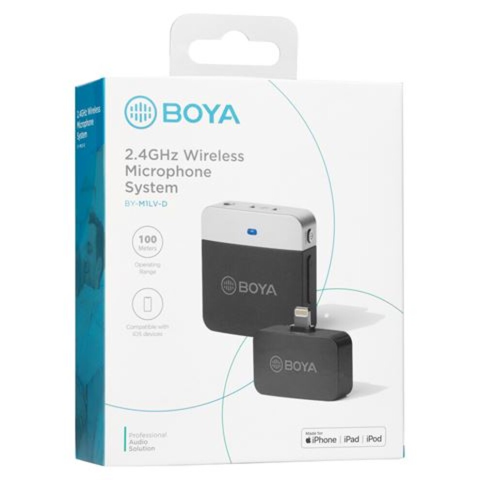 Boya 2.4 GHz Tie pin Microphone Wireless BY-M1LV-D for iOS