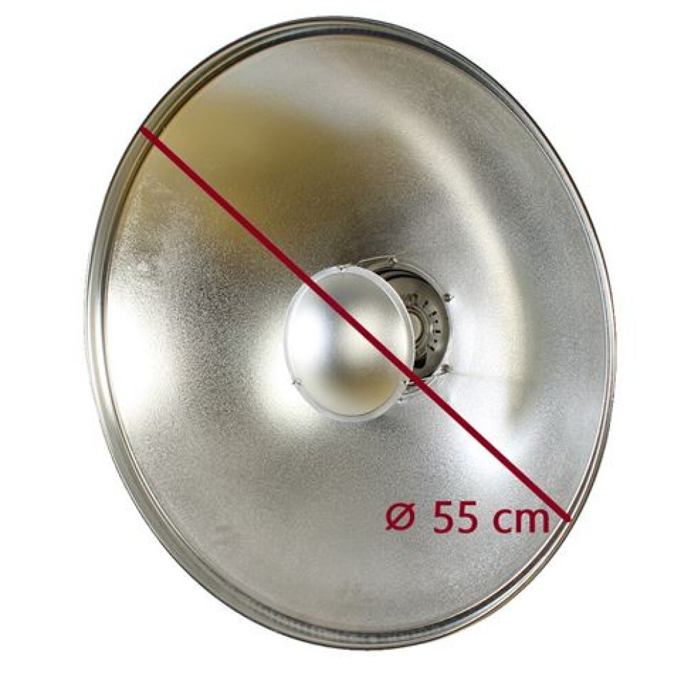 StudioKing Beauty Dish Silver SK-BD550 55 cm with Honeycomb Grid
