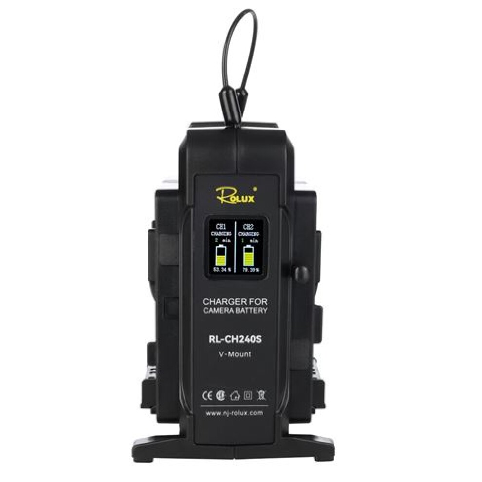 Rolux Dual Fast Charger RL-CH240S for V-Mount Battery