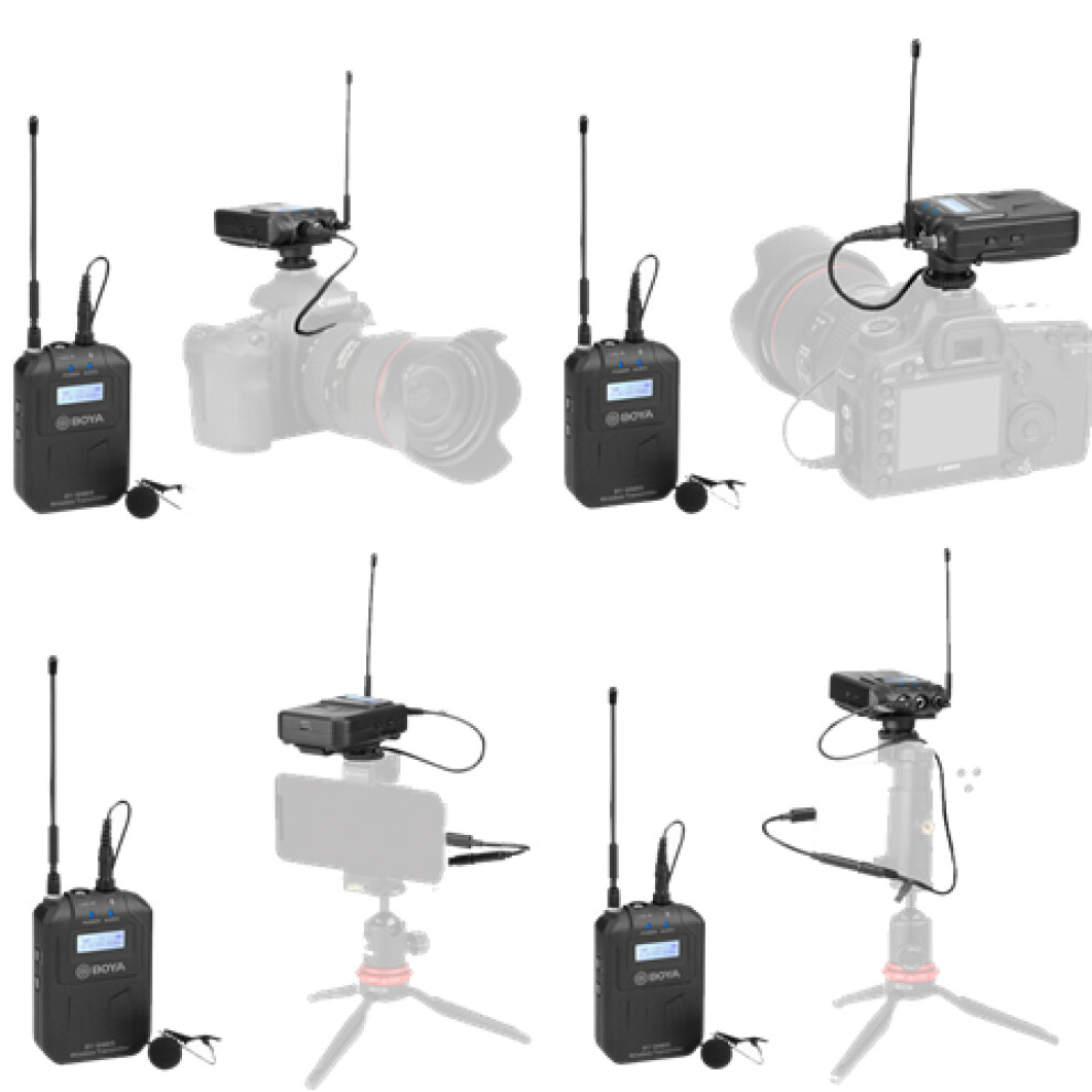 Boya UHF Dual Lavalier Microphone Wireless BY-WM6S