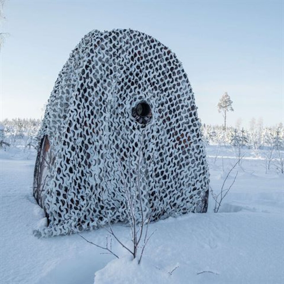 Buteo Photo Gear 3D leafs Camouflage Net Snow 2.4x3 m