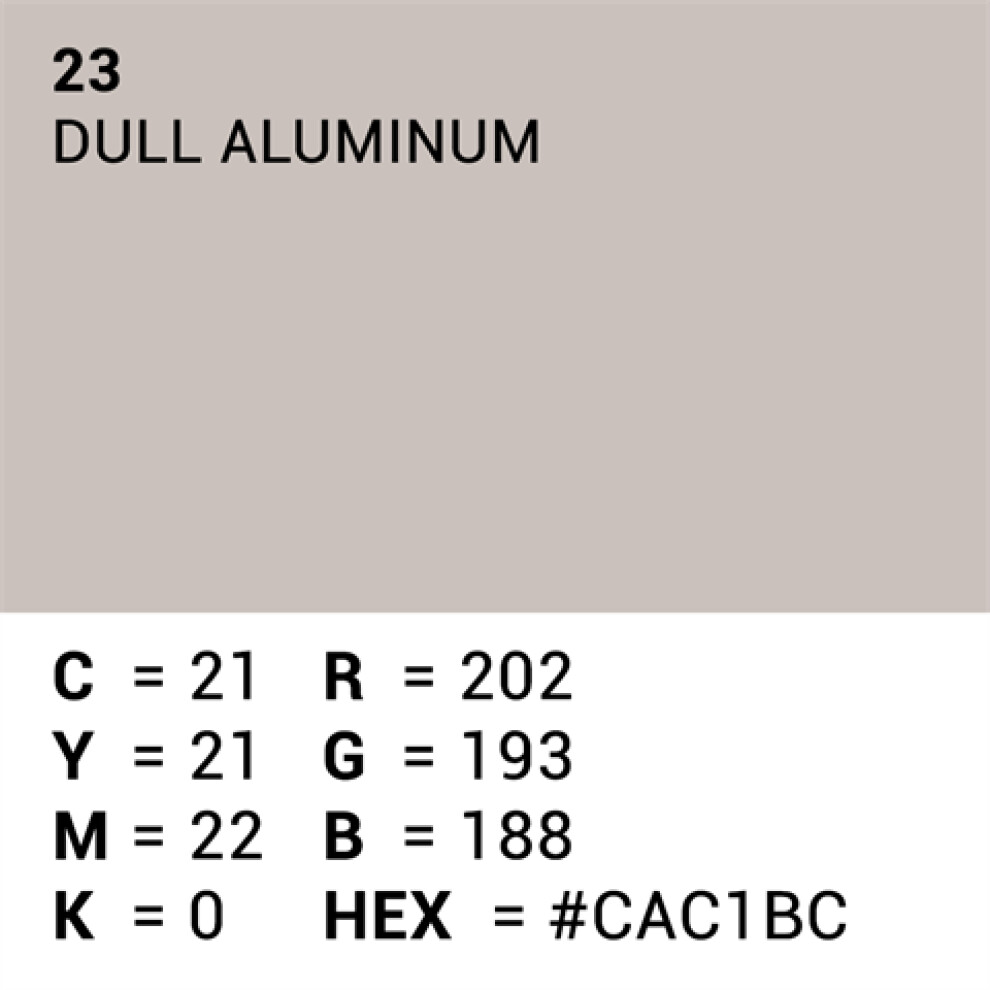 Superior Background Paper 23 Dull Aluminum 1.35 x 11m
