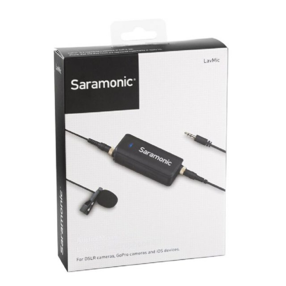 Saramonic Dual Audio Mixer LavMic with Lavalier Microphone for DSLR/GoPro/Smartphones