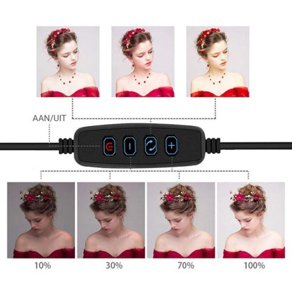 Кольцевая двухцветная USB LED лампа StudioKing 10 W