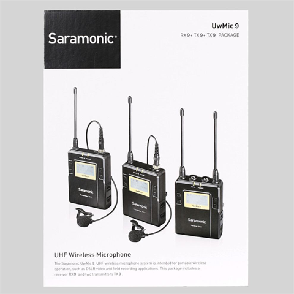 Saramonic Lavalier Microphone Set UwMic9 TX9 + TX9 + RX9 UHF Wireless