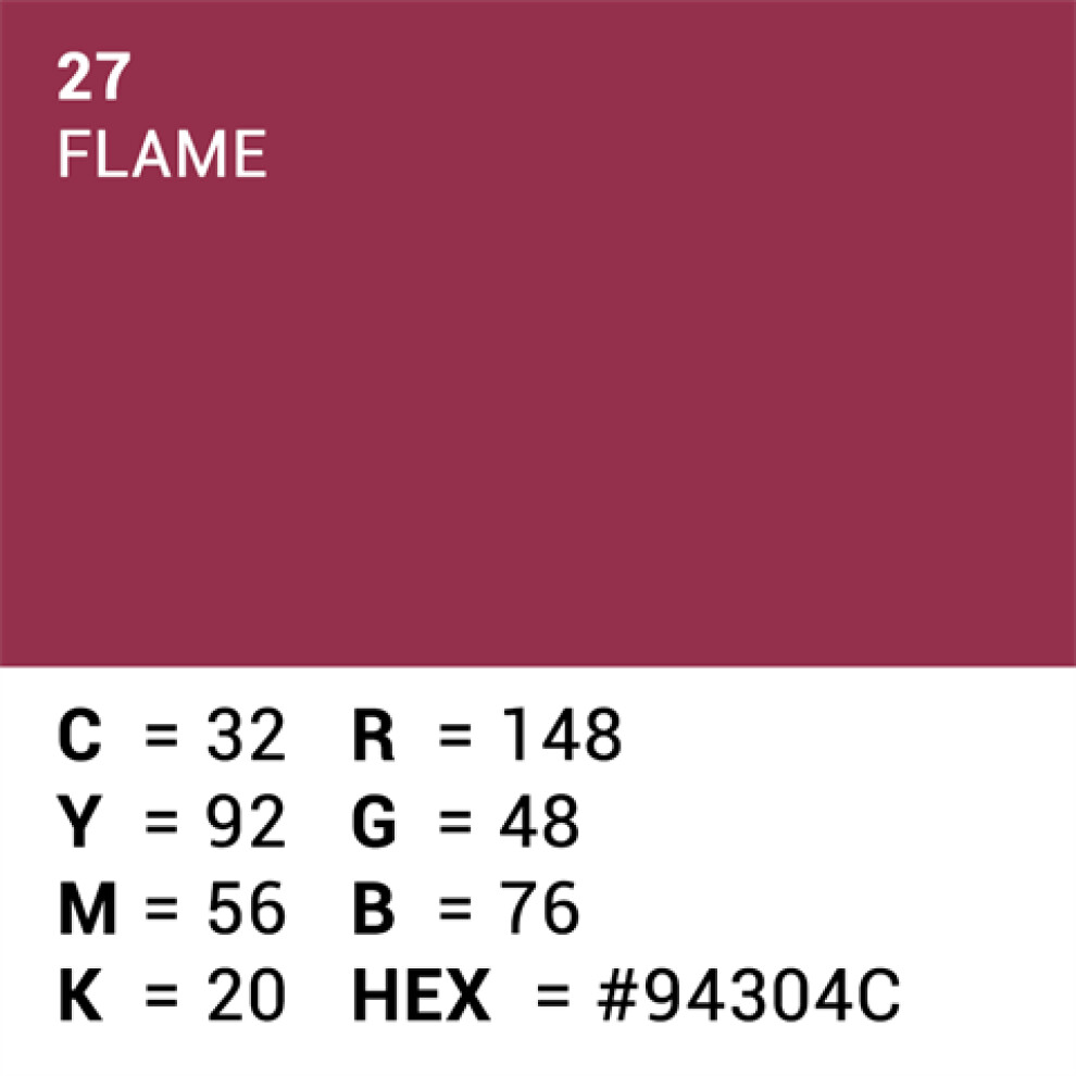 Photo background paper Superior, 2.72x11 m, flame