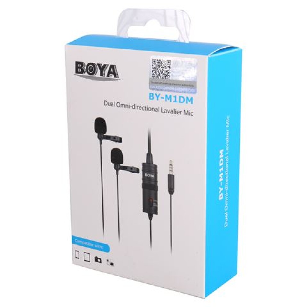 Dual Lavalier microphone for Smartphone, DSLR, Camcorders, PC