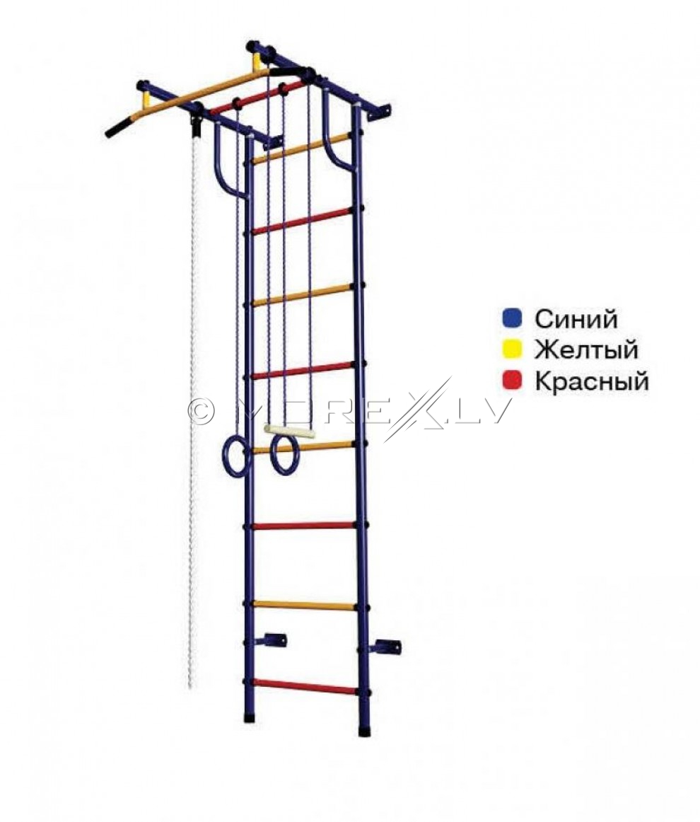 Детская шведская стенка Пионер-C2H радуга