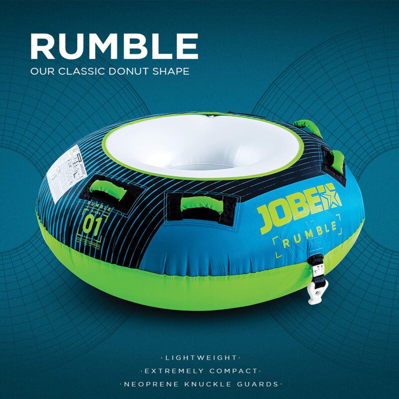 Towable Jobe Rumble 1P, teal, 117x44 cm