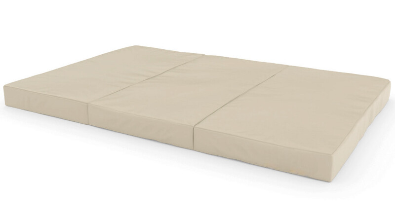 Folding sports mat 150x100 cm, beige