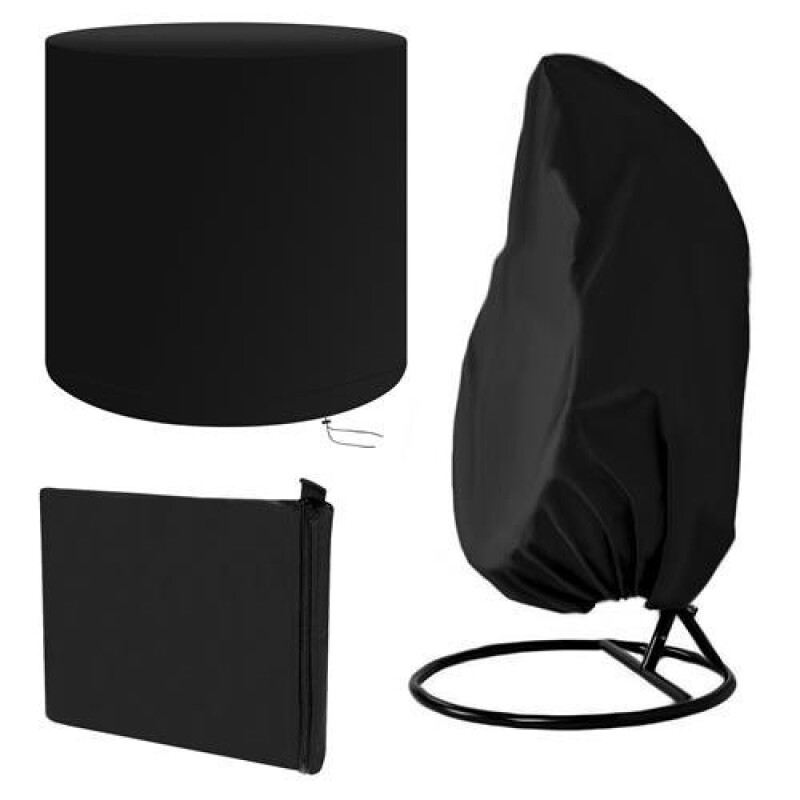 The cover for the Hanging egg chair EGG, waterproof 200 x 155 cm, black