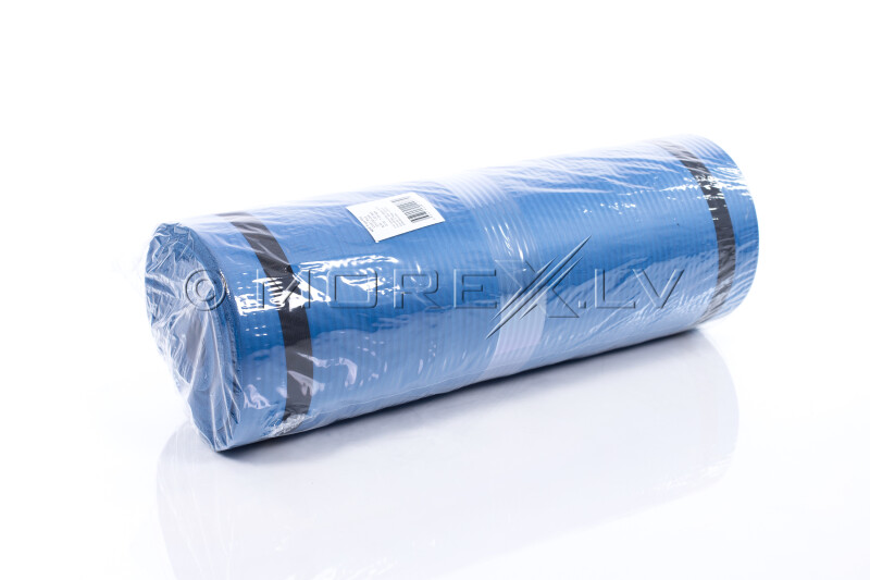 Jogas pilates vingrošanas sporta paklājiņš 179х60х1,5 cm, zils