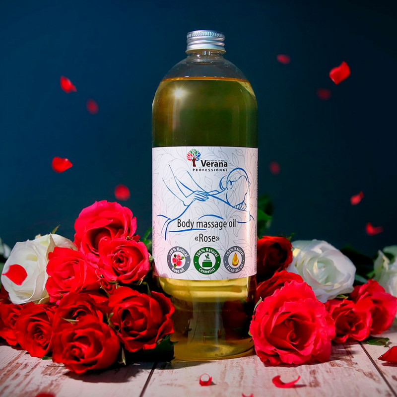 Body massage oil Verana Professional, Rose flower 1 liter