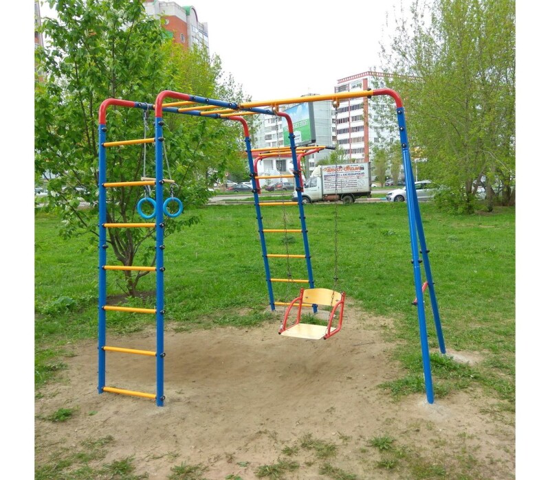 Спортивный уличный комплекс, детская площадка JUNIOR ATLET, радуга