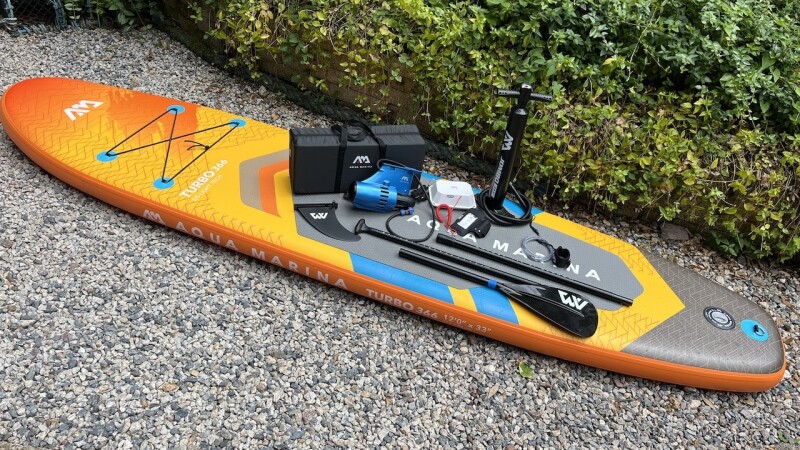 SUP board Aqua Marina TURBO with electric fin BLUEDRIVE S 366x84x15 cm AMGO-366PFS