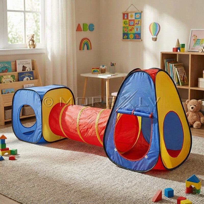 3in1 Kids Play Tent Tipi Tunnel House Set