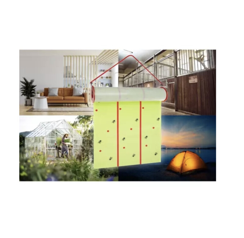 Lipīgais mušu papīrs rullī, 10 m