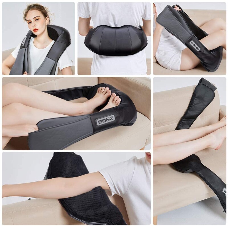 Electric shoulder massager for neck and back with heat