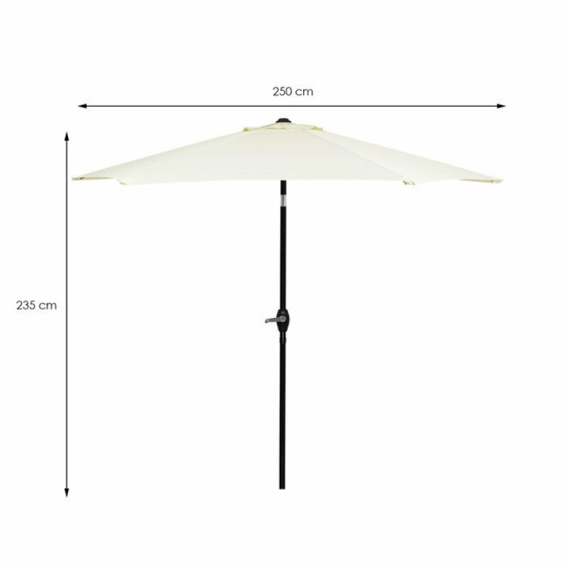 Sun protection umbrella 2,6 m, cream