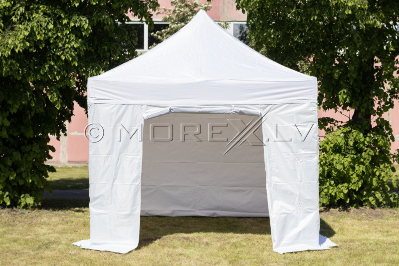 Pop Up Saliekamā nojume 2.92x2.92 m, ar sienām, Balta, H sērija, tērauds (tents, paviljons, telts)