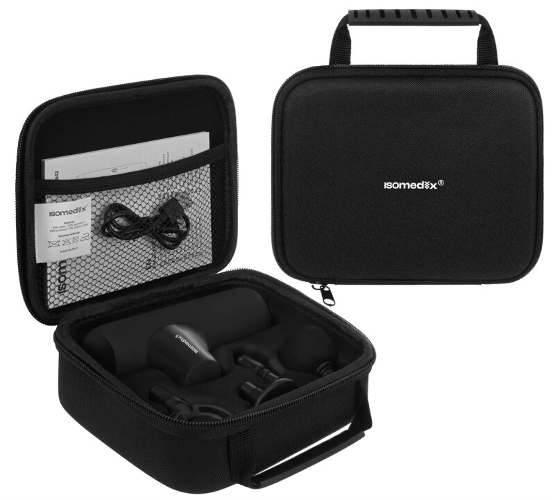 Mini muscle massage gun with 4 head attachments