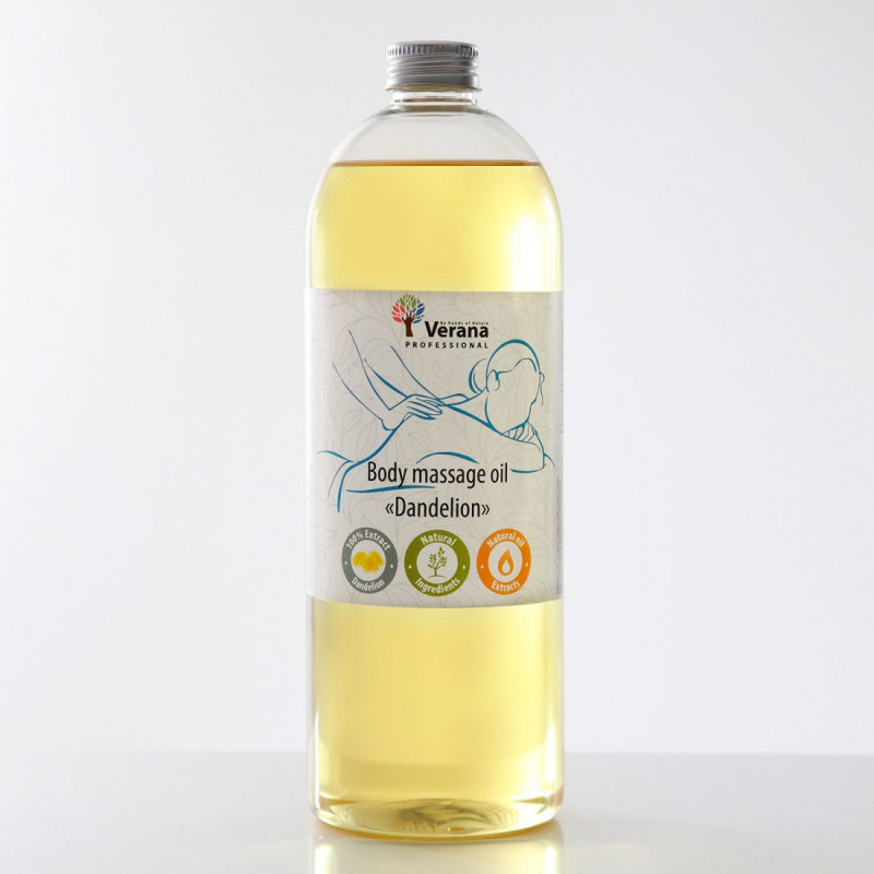 Body massage oil Verana Professional, Dandelion 1 liter