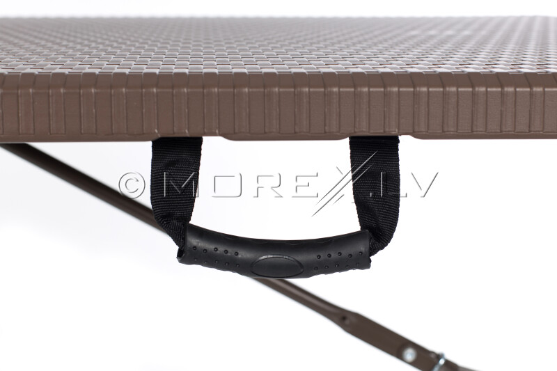 Folding table with a rattan design 152x76 cm