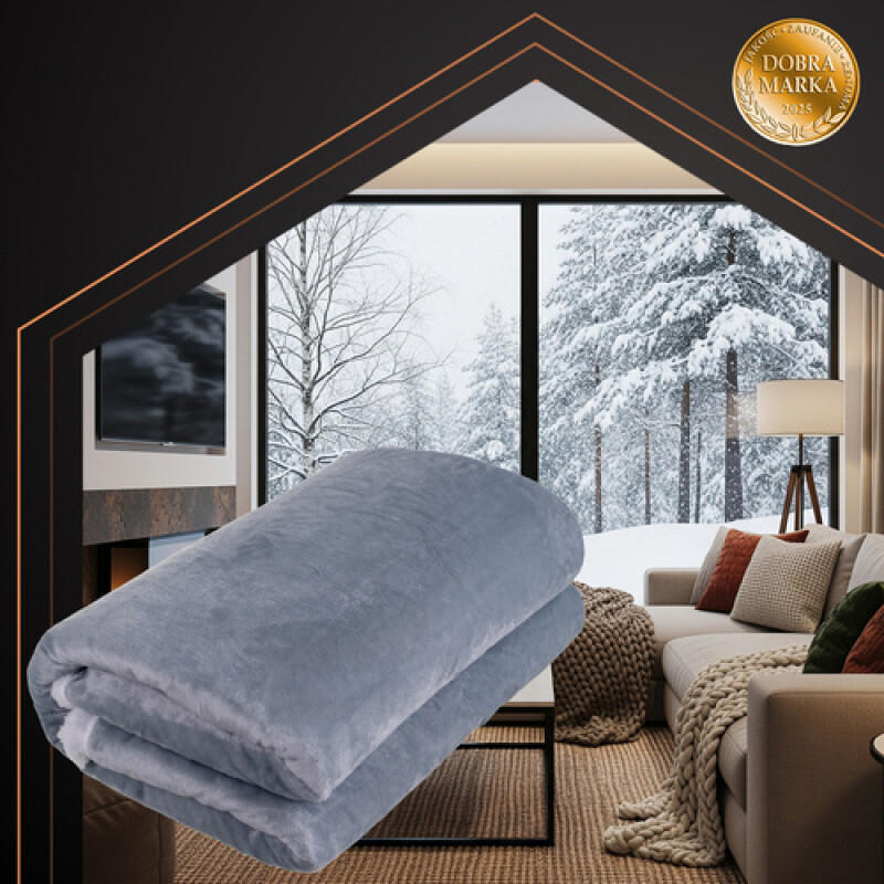 Electric Heated Blanket 180x130cm Gray