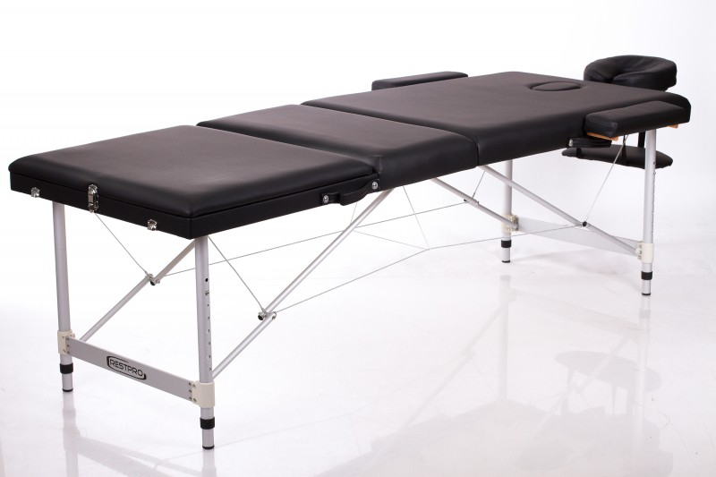 Masažo stalas + masažo pagalvėlės RESTPRO® ALU 3 Black