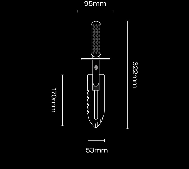 Stainless Steel Shovel Black Ada Stingray (BL011ST)