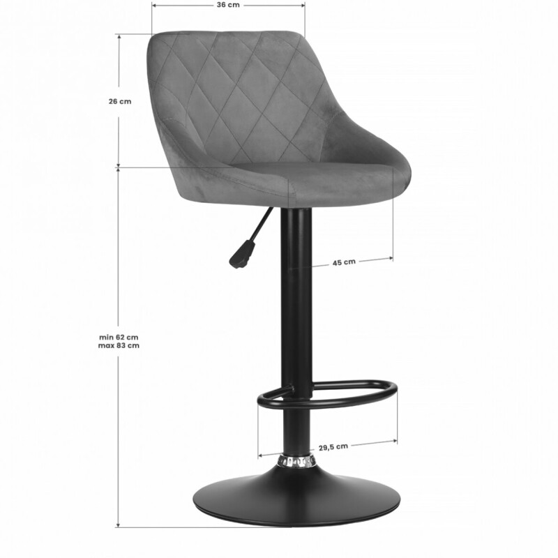 Bar chair B12, grey