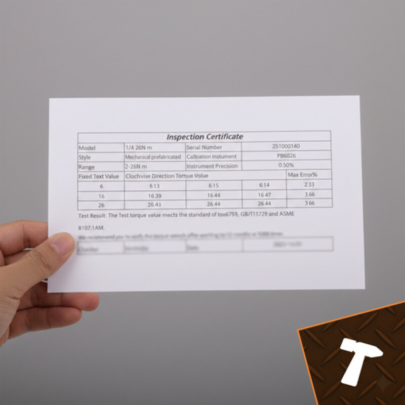 Torque wrench 1/4 2-26 Nm right/left with ratchet