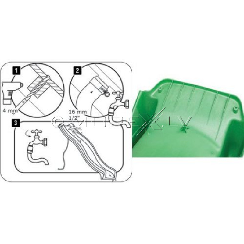 Slide КВТ “yulvo” 2.2 m, height 1.2 m, green