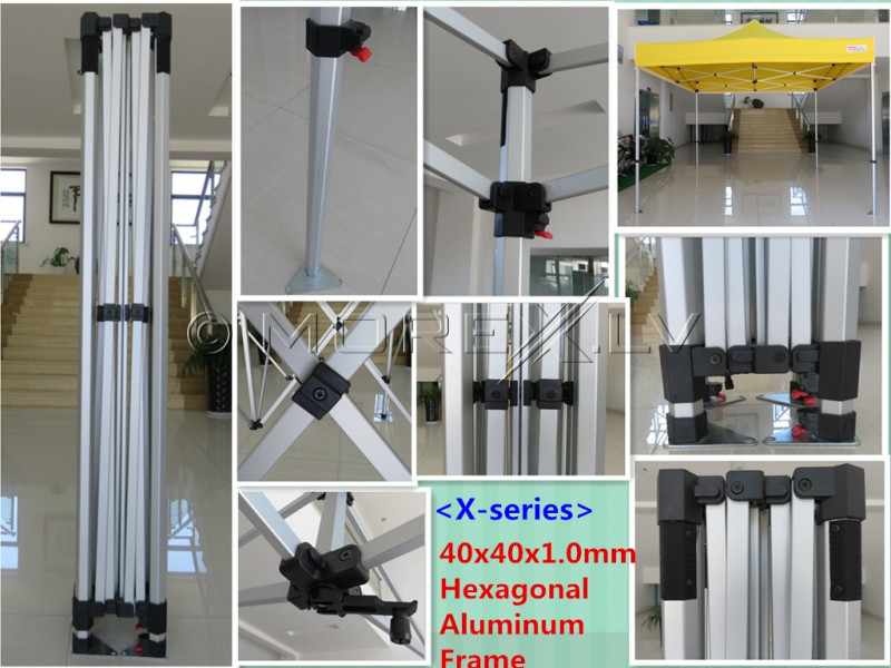 Pop up canopy - folding tent frame 3x3 m, X series (aluminium, 40x40x1.0 mm)