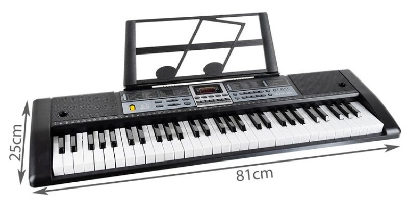 Bērnu sintezators ar mikrofonu ar 61 taustiņu (klavieres)