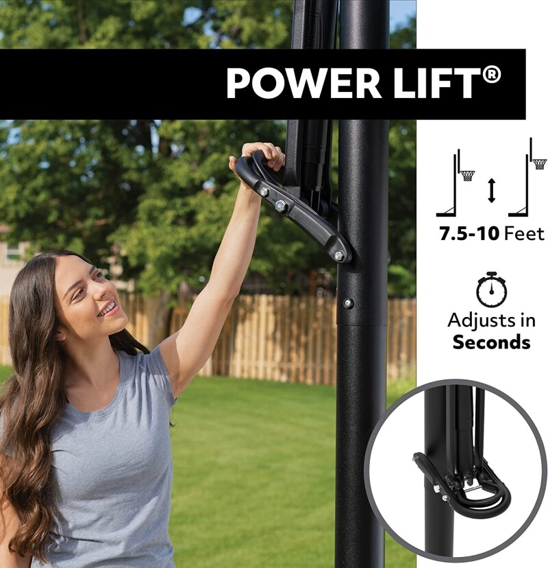 LIFETIME 91286 Basketball set (2.28 - 3.05m) (with Power Lift!)