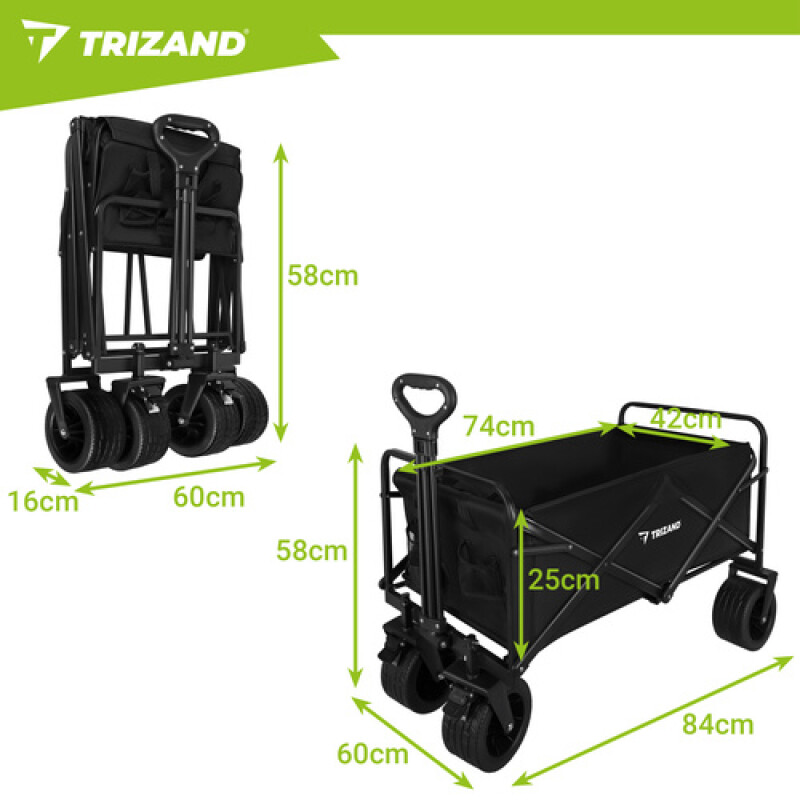 Collapsible Universal Wagon for Garden, Camping and Shopping