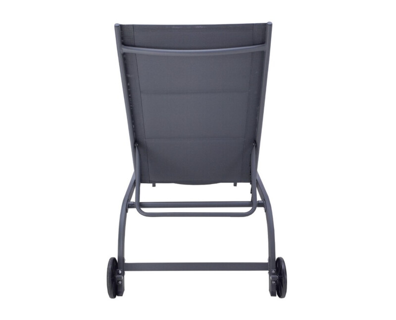 Шезлонг 188x62x35 см, темно серый