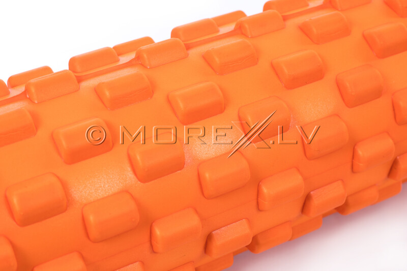 Masāžas jogas pilates putu rullis Grid Roller 33x14cm, oranžs