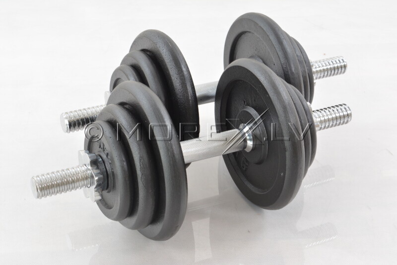 Metāla hanteļu komplekts 2 x 20 kg