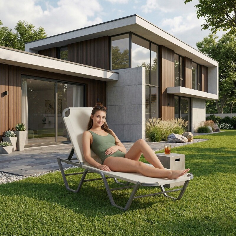 Sauļošanas zvilnis, gulta 191x59x30 cm, balta