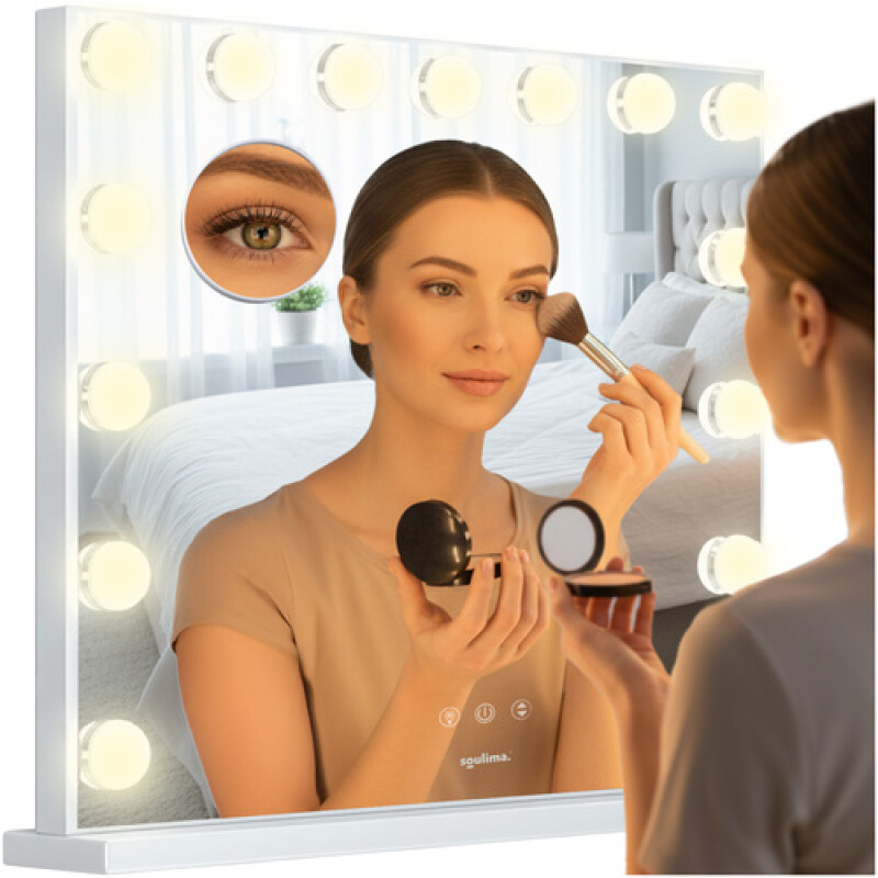 Holivudas stila LED spogulis, 80x62 cm